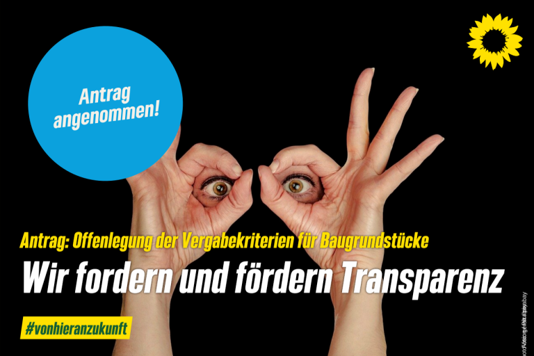 Offenlegung der Vergabekriterien für Baugrundstücke