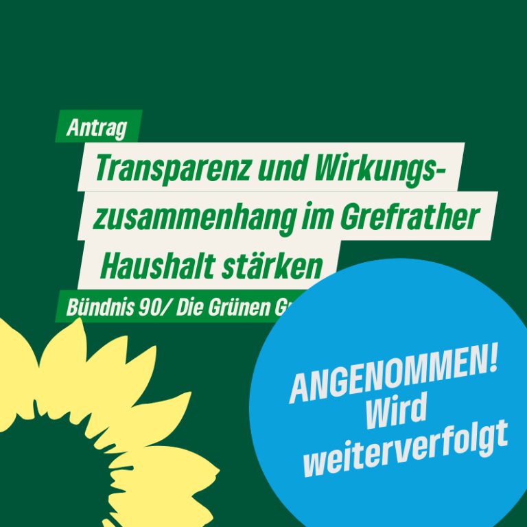 Antrag zu Transparenz und Wirkungsorientierung erfolgreich